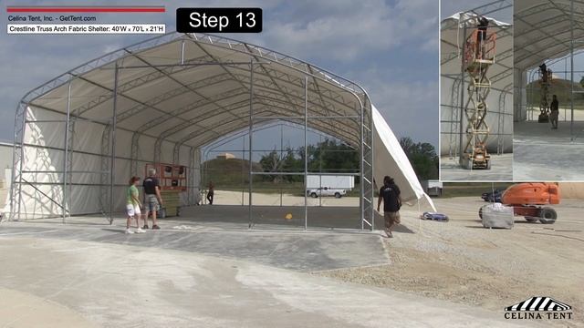 40'x70' Crestline Truss Arch Shelter- Installation Procedure смотреть онлайн