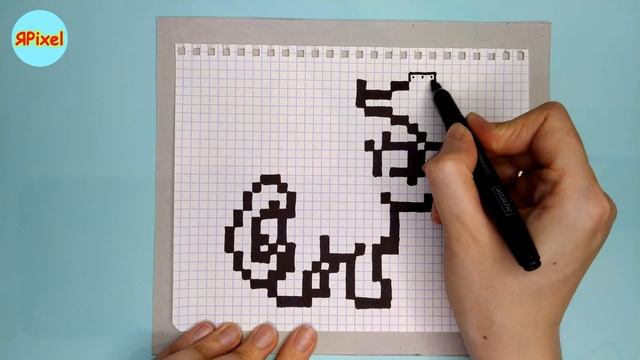 Как нарисовать ПОНИ-ЕДИНОРОГА по клеточкам. How to Draw a UNICORN PONY #pixelart #101 смотреть онлайн