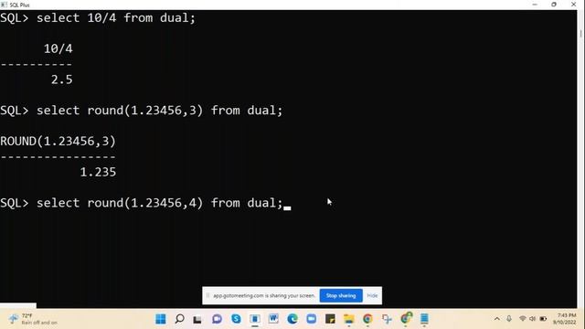 10 September 2022 Functions ORACLE SQL смотреть онлайн