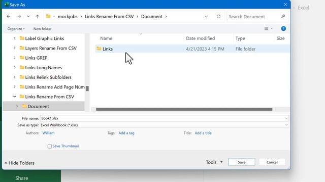 InDesign Script Links Rename From CSV