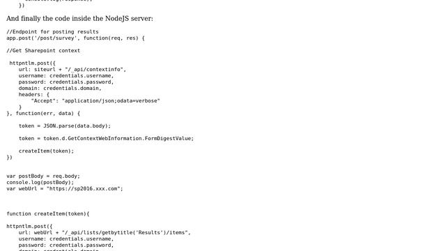 Sharepoint: Sharepoint REST A node of type 'EndOfInput' error when using NodeJS смотреть онлайн