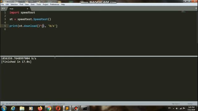 How to check internet speed using python | python projects | priyansh jain смотреть онлайн