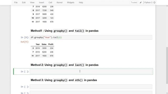 Python - How to fetch LAST row of each group using pandas ? смотреть онлайн