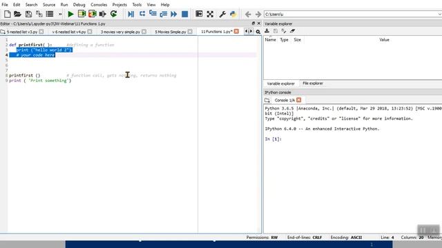2020 Python Create a Function 1 Without parameters or return values смотреть онлайн