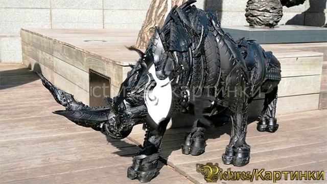 Рictures/картинки скульптуры из шин-Рicture Show смотреть онлайн
