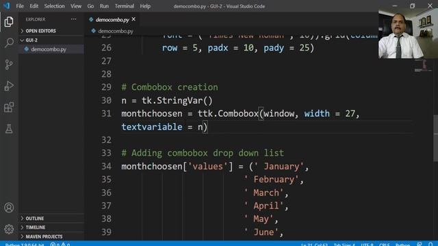 Python Base Data Science Series Lecture=18[ ComboBox=Creation and events] Explained By Sushil. смотреть онлайн