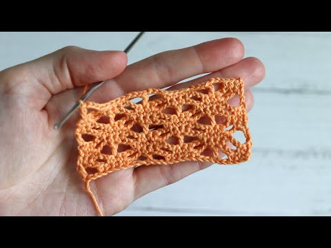 Ажурный узор крючком для летних изделий смотреть онлайн