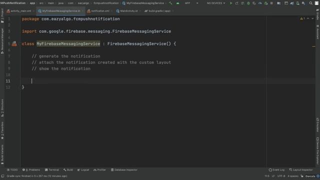 Android Push Notification Using Firebase Cloud Messaging in Kotlin | GeeksforGeeks смотреть онлайн