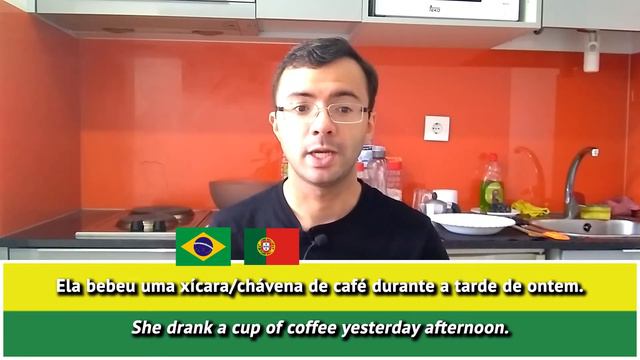 Verb Beber (To drink) conjugated in the past time in Portuguese | POFE - Portuguese for English смотреть онлайн