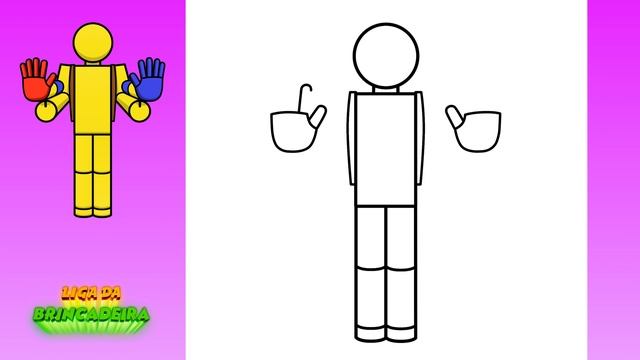 Como DESENHAR O PLAYER Do POPPY PLAYTIME - Como DIBUJAR Al JUGADOR De POPPY PLAYTIME