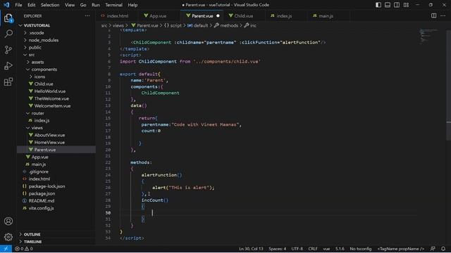 Part-7 | step by step learn vue js 3 from beginner to advance in hindi | methods : смотреть онлайн