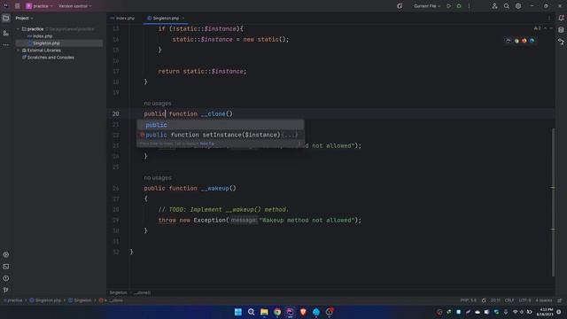 Learn PHP Design pattern singleton in Bangla | Bangla Tutorial | পিএইচপি সিঙ্গলটন ডিজাইন প্যাটার্ন смотреть онлайн