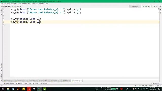 Learn Python by Exercises #6: Distance between Two Points смотреть онлайн