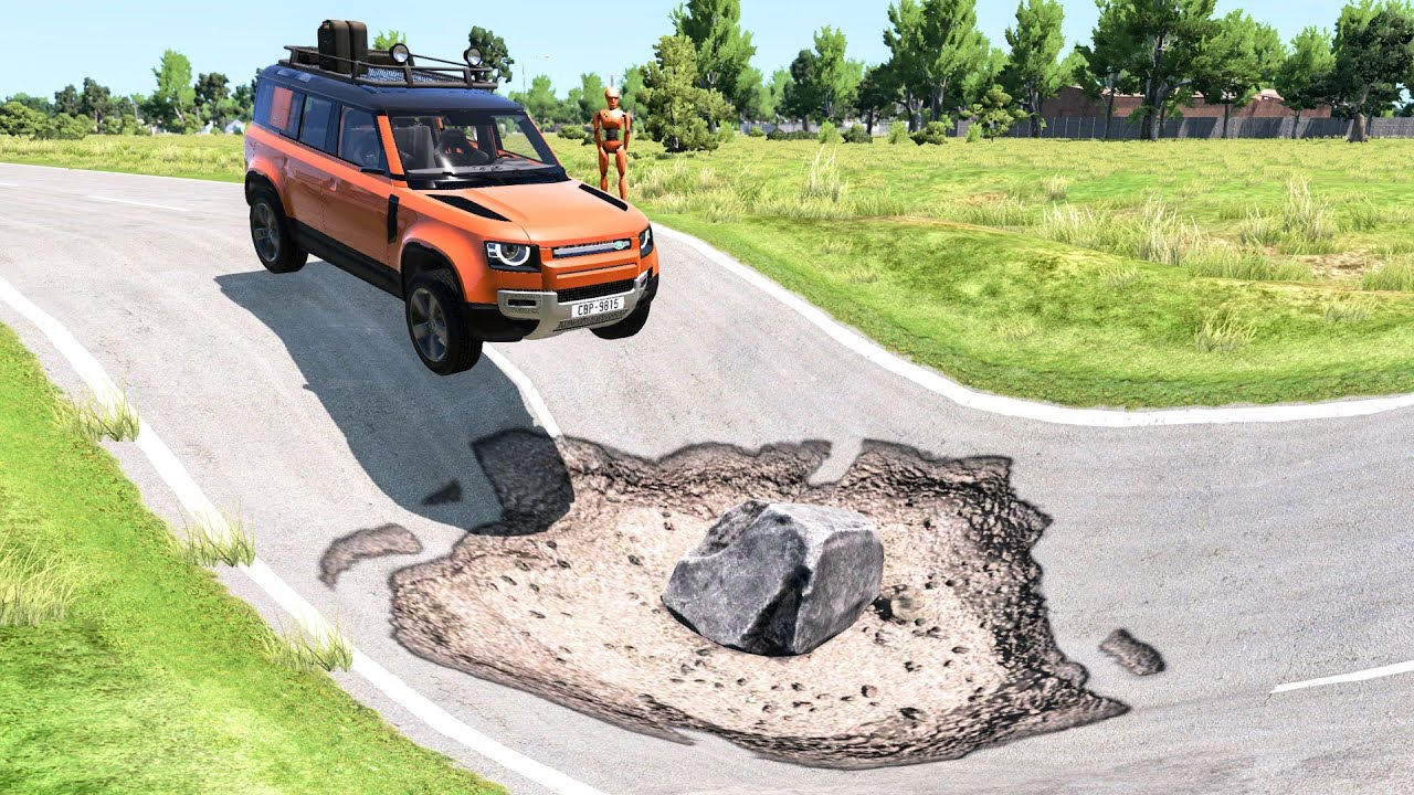 Cars Vs Massive Potholes – BeamNG Drive|CrashBoomPunk.mp4