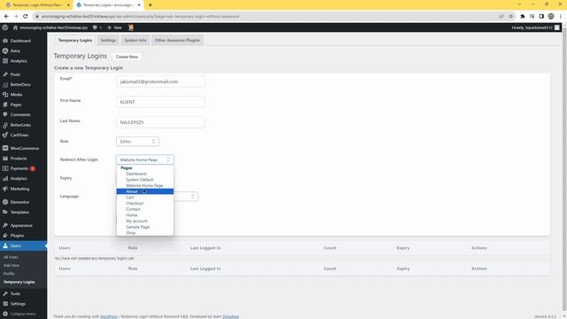 ? Jak nadać dostęp do strony WordPress bez zakładania konta? Temporary Link Without Password ?⏱️ смотреть онлайн