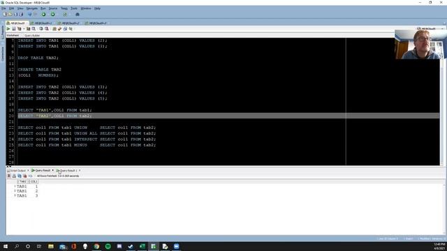 SQL Set Operators Part 1 смотреть онлайн