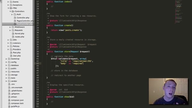 Part 12 - Inserting Data and Validating [How to Build a Blog with Laravel 5 Series] смотреть онлайн