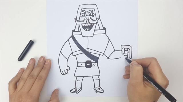 How to Draw Knight Clash Royale / Easy Clash Royale Characters Drawing Step-by-Step / Knight drawin смотреть онлайн