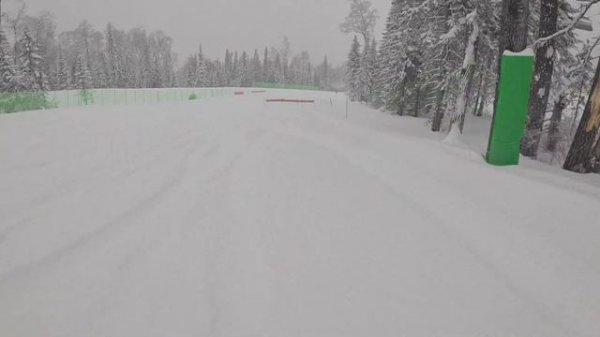 Манжерок. Первый хороший снегопад. Ура, фрирайд! Бугры, пухляк