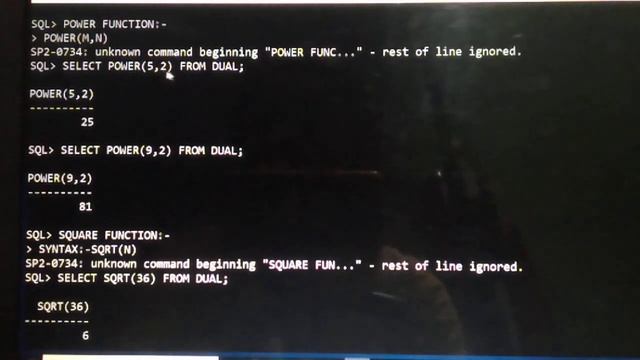DBMS (SQL,ORACLE)MODULUS&POWER& SQUARE FUNCTIONS WITH SYNTAX IN TELUGU LANGUAGE смотреть онлайн