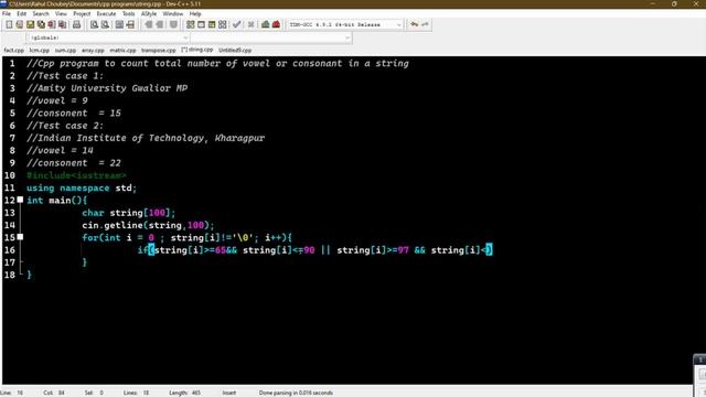 Problem 13 || Count Total number of vowels and consonants in a string. смотреть онлайн