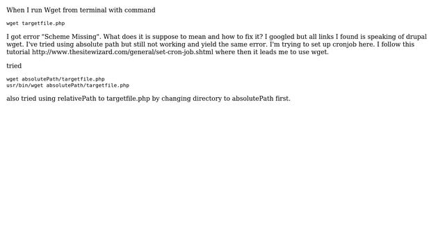 Ubuntu: Wget Scheme Missing смотреть онлайн