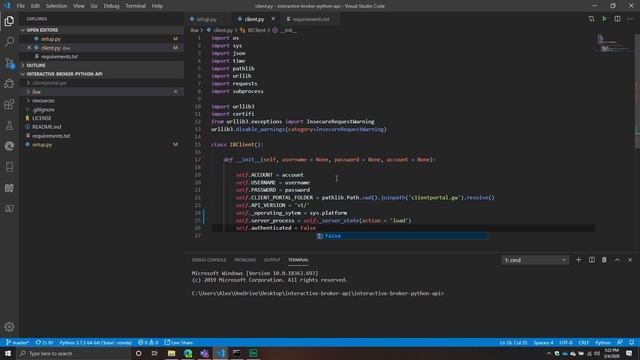 Interactive Brokers API Python Library | Authentication Pt. 1 смотреть онлайн