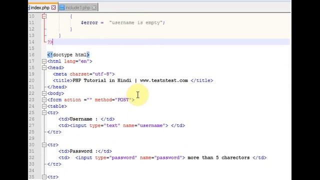 PHP tutorial in Hindi part - 25 - how to validate form with PHP part 1 смотреть онлайн