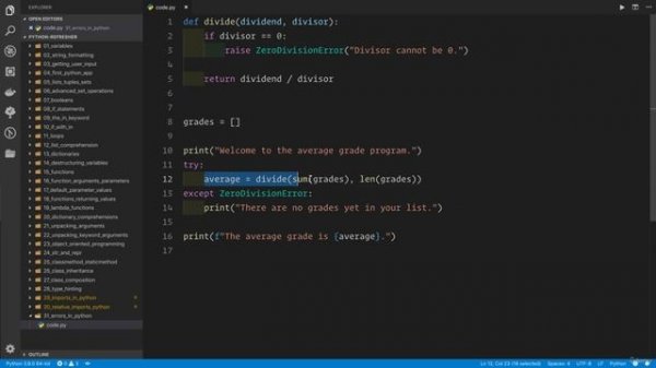 02 - A Full Python Refresher - 040 Errors in Python