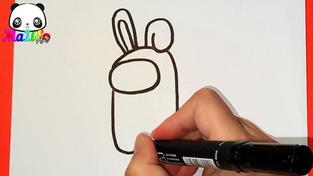 Как нарисовать Амонг Ас зайку | How to draw Among Us Bunny | Як намалювати Амонг Ас зайчика смотреть онлайн