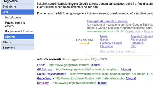 Google Sitelink su pagine interne смотреть онлайн