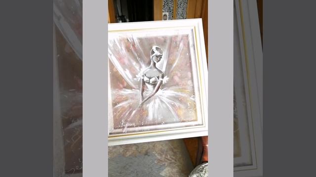 БАЛЕРИНА Картина на шелке, #Ballerina_painting смотреть онлайн