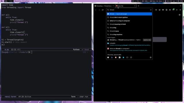 I ran two infinite loops at same time within single program. смотреть онлайн
