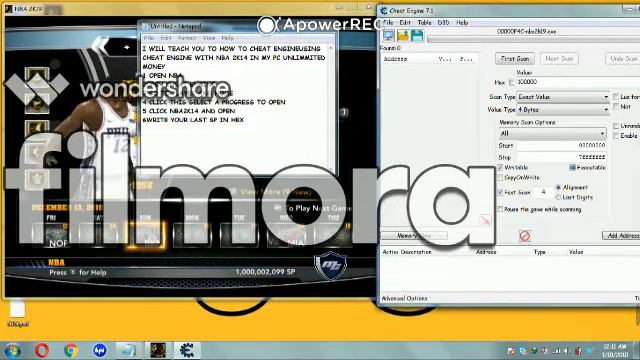 Nba 2K14 pc Cheat engine unlimited sp tutorial SUPER EASY!! смотреть онлайн