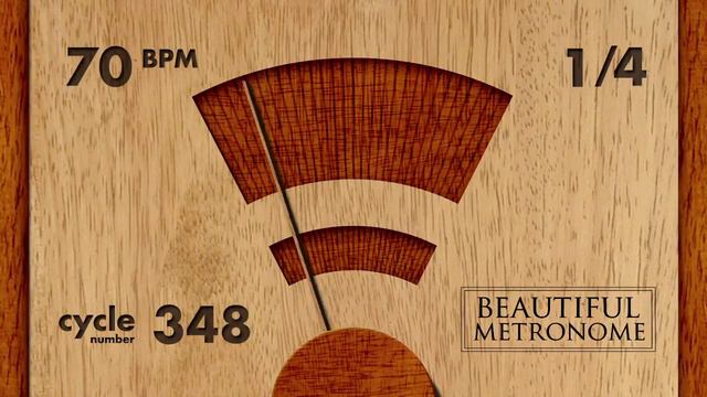 70 BPM 1/4 Wood Metronome HD смотреть онлайн