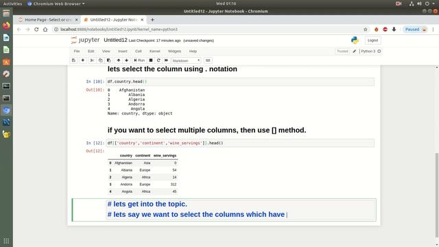 How to select columns in Pandas? смотреть онлайн