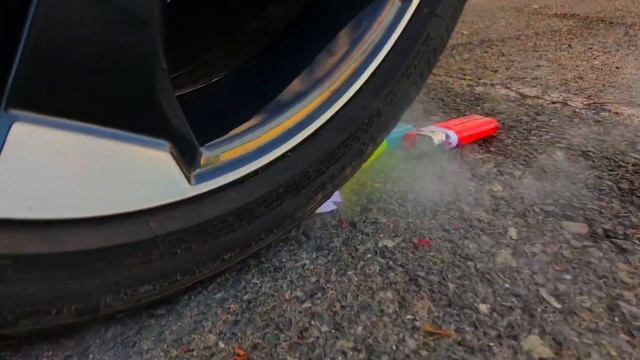 Crushing Crunchy & Soft Things By Car! - EXPERIMENT: SPLASH Vs CAR Vs SLIME