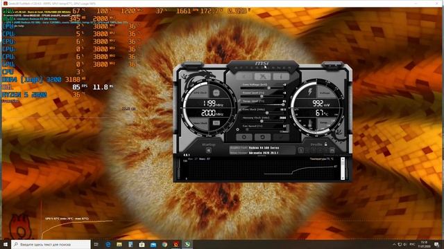 RX 580 4gb SAPPHIRE NITRO + Furmark test 1080p смотреть онлайн