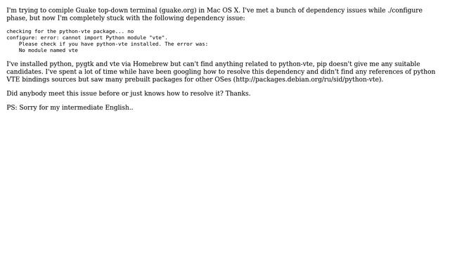 Apple: Where can I get Python VTE bindings for the Mac OS X? (2 Solutions!!) смотреть онлайн