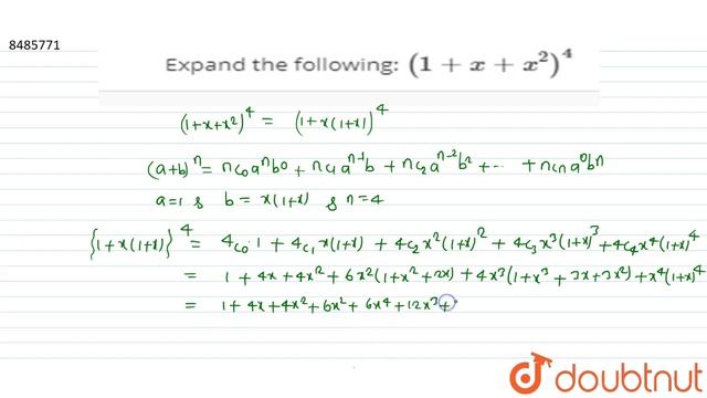 Expand the following: `(1+x+x^2)^4` смотреть онлайн