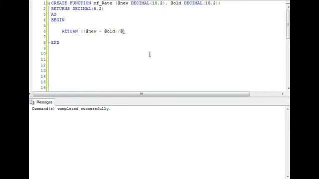TSQL: Create Function That Calculates Rates смотреть онлайн