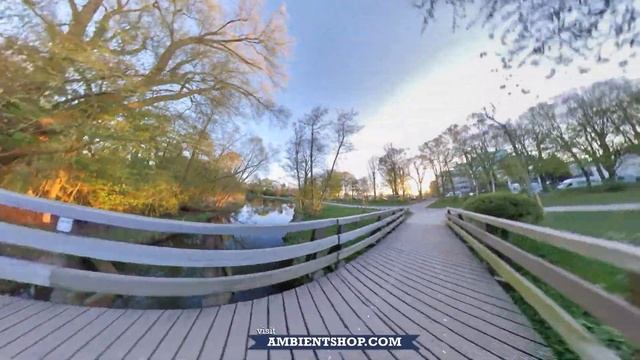 Sneaking out - Electric Unicycle Tour during Corona Lockdown along the Alster River - 4 K Video смотреть онлайн