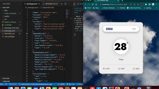 Weather App Using Vue.js With search option смотреть онлайн