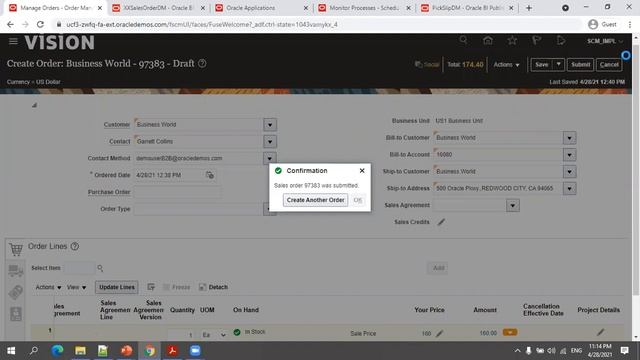 Oracle Cloud ERP - Order To Cash Process Flow - Sales Order, Pick Wave, Ship Confirm - Part 1 смотреть онлайн