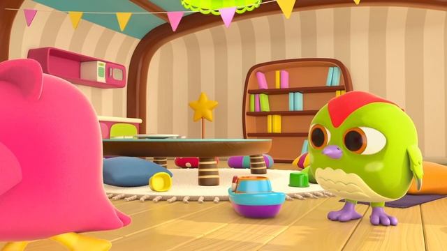 A Race Track For Toy Cars. Baby Cartoons For Kids With Hop Hop The Owl. Kids' Learning Videos.