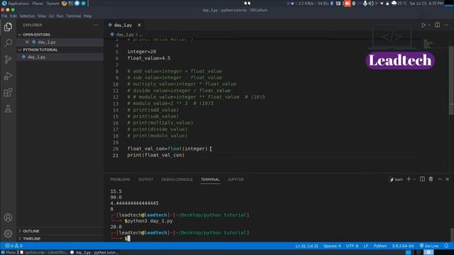 Python Tutorial: Beginner Series || Python Tutorial: How to Start Programming || leadtech смотреть онлайн
