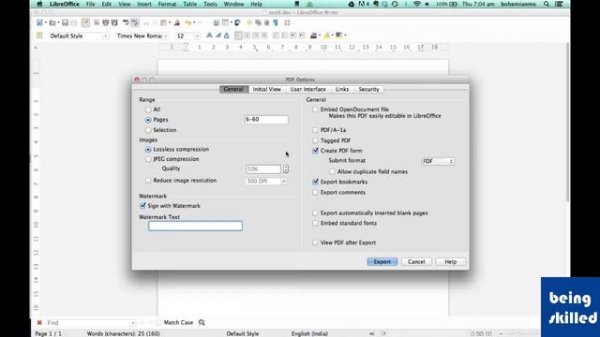 How to convert Libreoffice Documents into PDF file