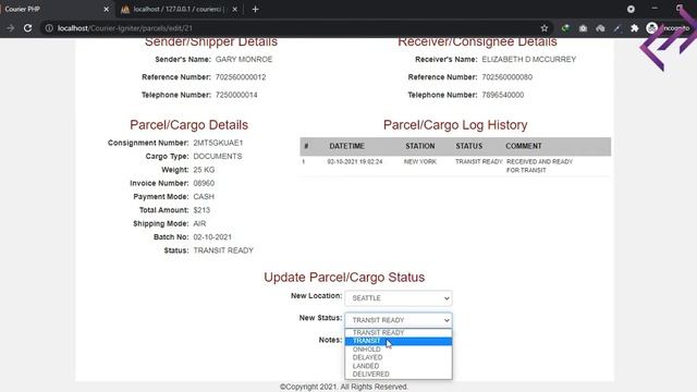 Courier Management System in PHP CodeIgniter with Source Code - CodeAstro смотреть онлайн