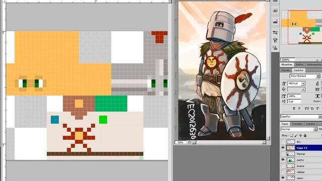 Speed Art Skin Minecraft (Solaire of Astora - Dark Souls) смотреть онлайн