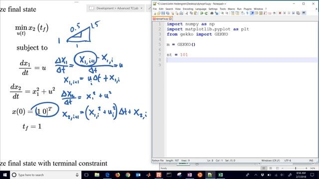 Optimal Control Solved with Excel and Python GEKKO смотреть онлайн